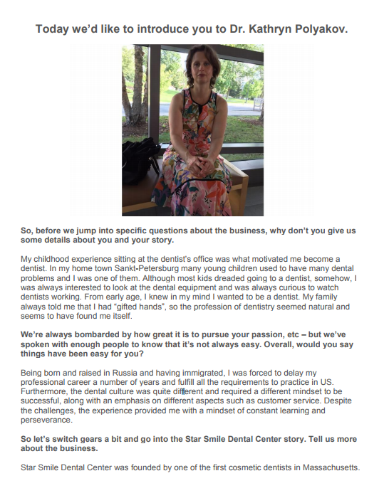 Boston Article About Our Dentist Office in Framingham, MA